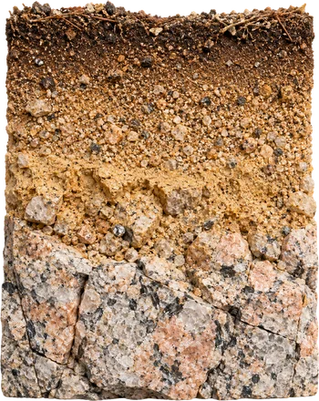 Profil de sol granitique / Granite soil profile