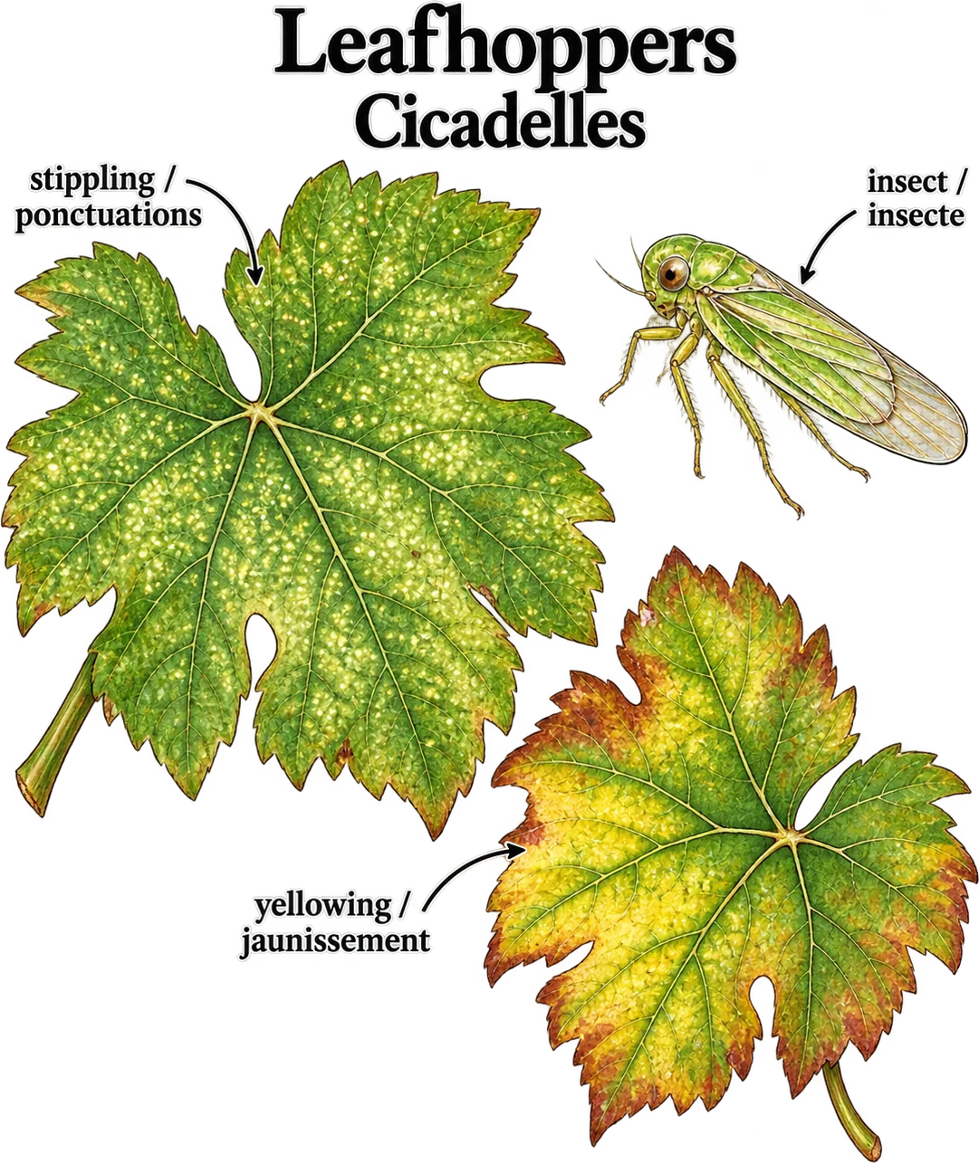 Green leafhoppers